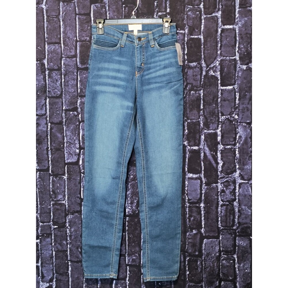 Sag Harbor Stretch Denim Skinny Jeans Women Size 0 Blue Tapered Leg Scoop Pocket